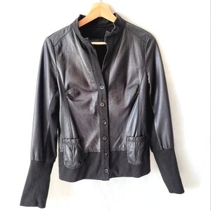 Vintage Sportmax Lamb Leather Cardigan Jacket